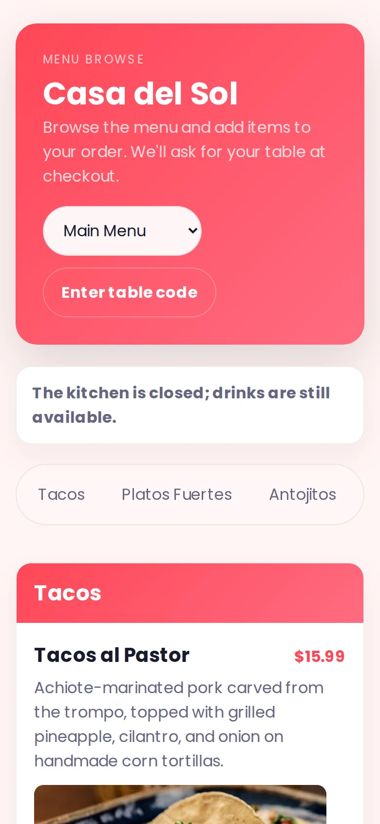 Your customers order and pay